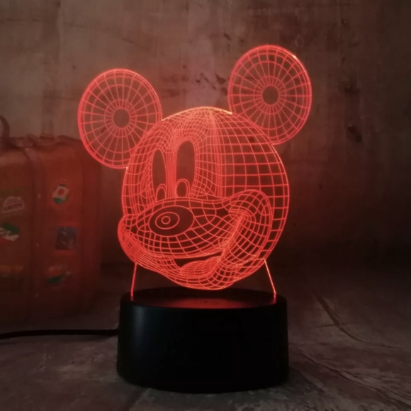 Mickey Mouse 3D LEF Touch Lamp, 7 Colors - Picture 5 of 12